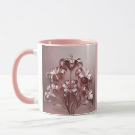 Caneca Lírios Rosa, Lilas Rosa, Mug Combo