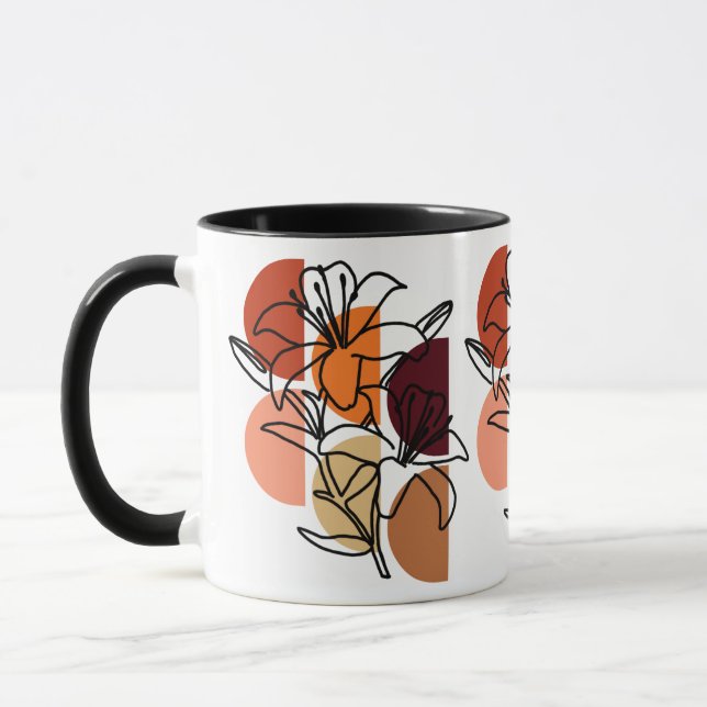 Caneca Lírios Tiger com Paleta de Cores (Esquerda)