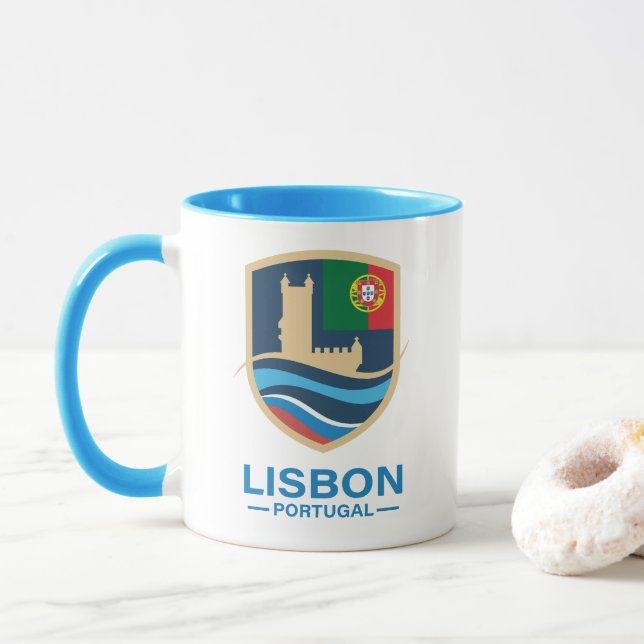 Caneca Lisboa Portugal Europa (Com Donut)