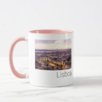 Lisboa Portugal Sunset Skyline Cityscape Souvenir