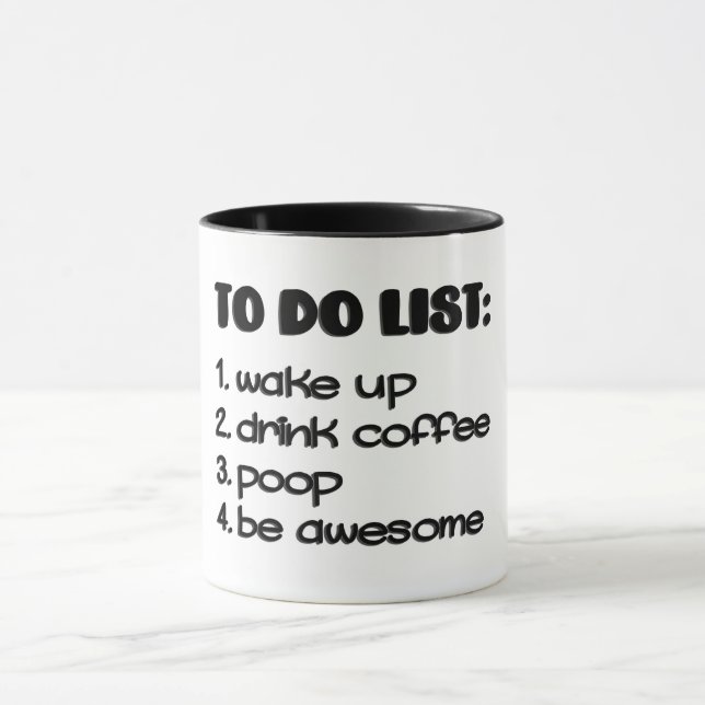 Caneca Lista de Tarefas Engraçadas (Centro)