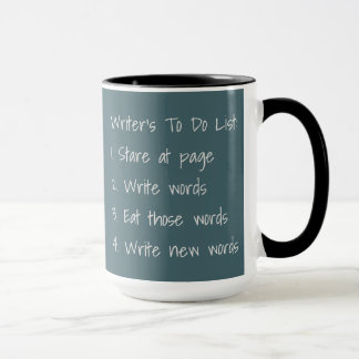 Caneca Lista de Tarefas Pendentes do Escritor