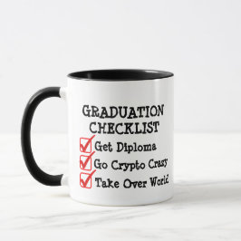 Caneca Lista de Verificação de Graduação - Present