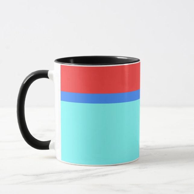 CANECA LISTRA AZUL ÁGUA VERMELHO (Esquerda)