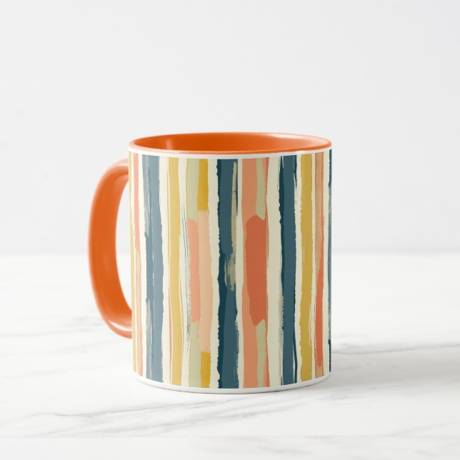 Caneca Listra Vertical Boho (Frente Esquerda)