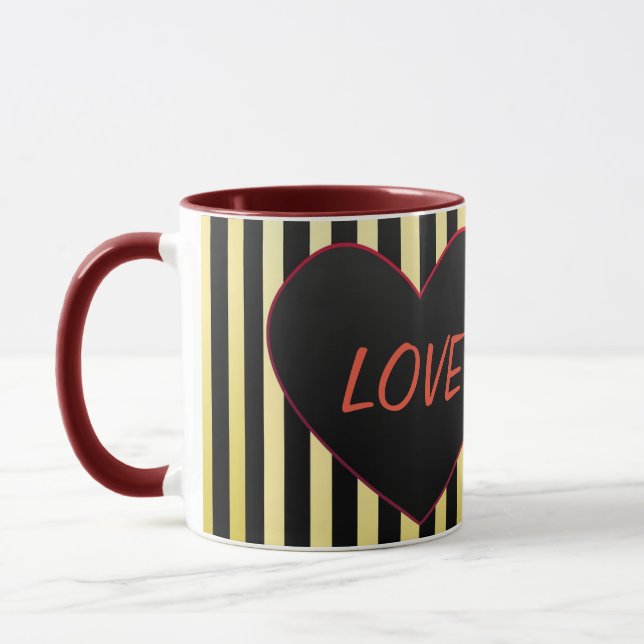 Caneca Listrada do Dia dos Namorados Masculina (Esquerda)