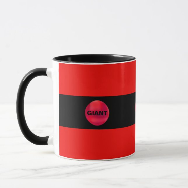 Caneca Listrado de Vermelho e Preto (Esquerda)