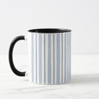 Caneca listras azul claro pastel estilo