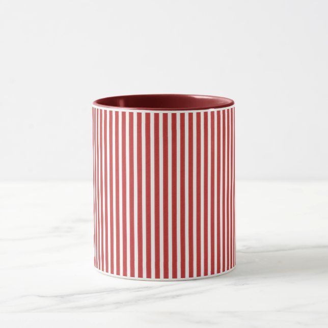 Caneca Listras Brancas Vermelhas de Natal (Centro)