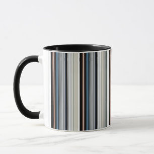 Caneca Listras cinzas brancas fofas