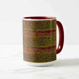 Caneca Listras com relevo e sombreado, vermelho-esverdead
