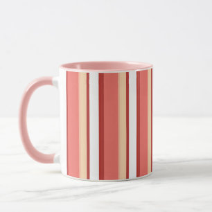 Caneca Listras cor-de-rosa brancas fofas