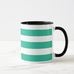 Caneca Listras de Deckhall verdes e brancas