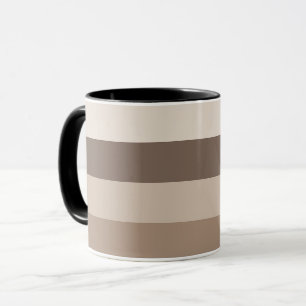 Caneca Listras de tons terrosos neutros Design de padrão