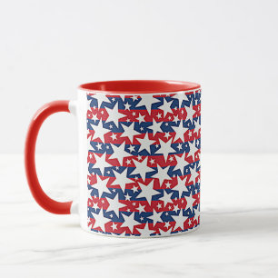 Caneca Listras e estrelas