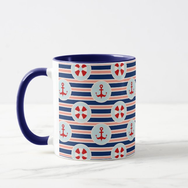 Caneca Listras e teste padrão de pontos náuticos (Esquerda)