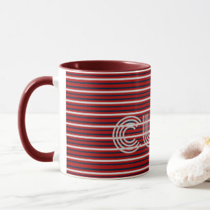 Caneca Listras Monogramadas Modernas