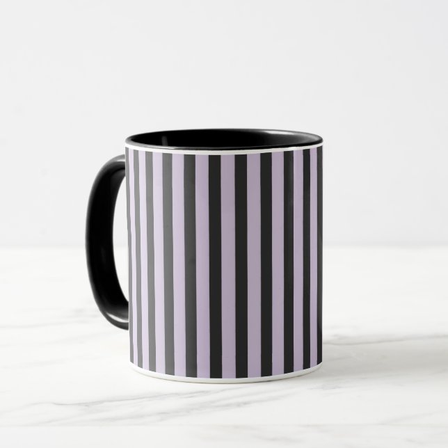 Caneca Listras Pretas Roxas (Frente Esquerda)