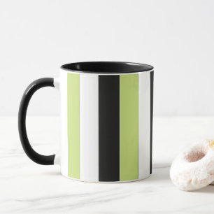 Caneca Listras Pretas Verdes