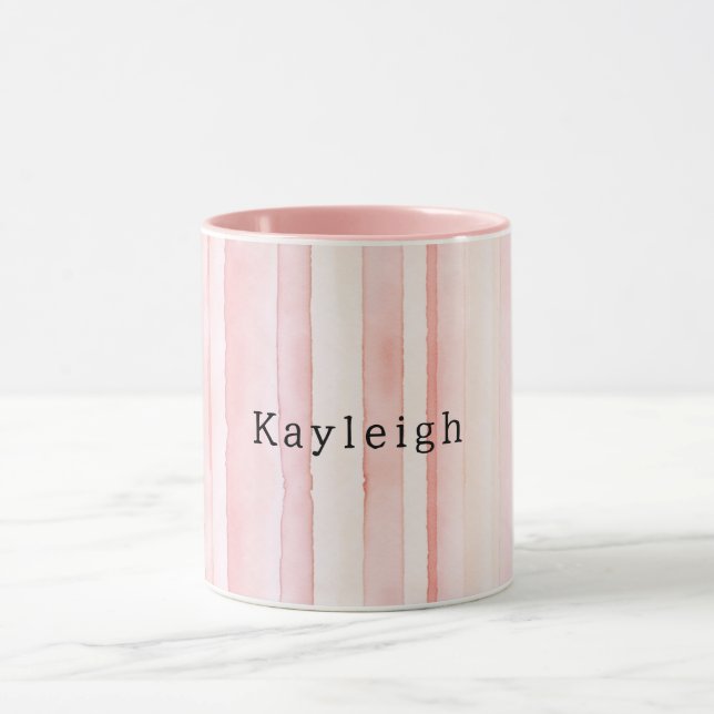 Caneca Listras Rosa Menina (Centro)