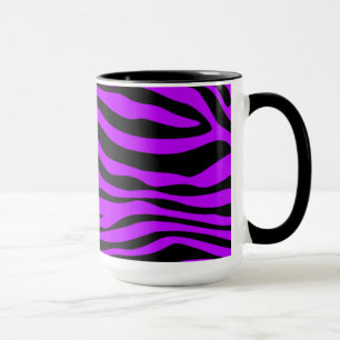 Caneca Listras roxas elétricas da zebra; Patinagem
