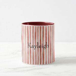 Caneca Listras Vermelhas e Brancas de Natal