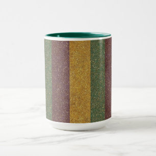 Caneca Listras vintage de Mardi Gras