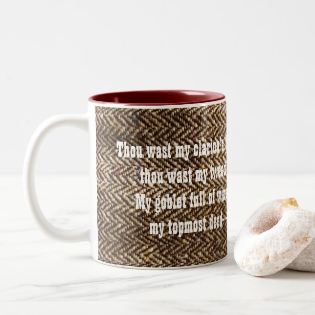 Caneca literária da mistura de lã de John Keats (Com Donut)