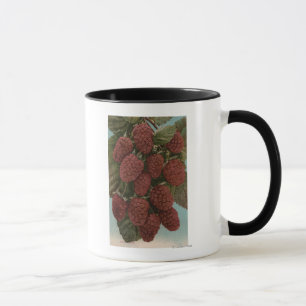 Caneca Litografia de Chromo da fruta de LoganberriesState