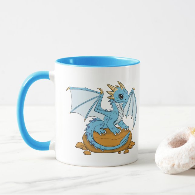 Caneca Little Blue Dragon (Com Donut)