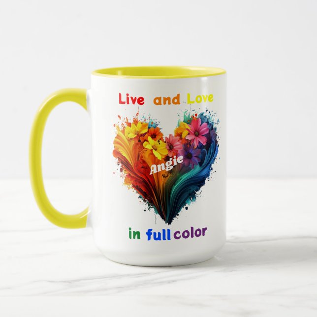 Caneca Live And Love In Cheio Color (Esquerda)