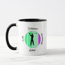 Caneca Live, dream, breathe golf