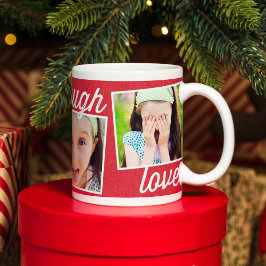 Caneca Live Laugh Love Custom Photo Mug