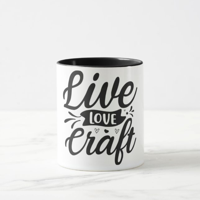 Caneca Live, Love, Artesanato-Mug (Centro)