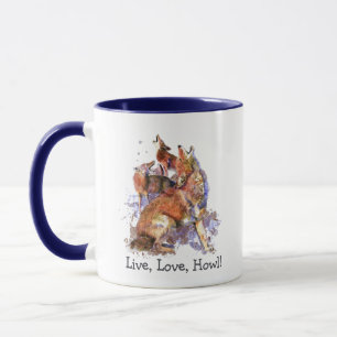 Caneca Live Love Howl Divirta Citação de Utilidades Como 