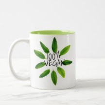 Caneca livre do Vegan da crueldade, VEGAN 100%