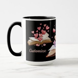 Caneca Livro de Corações Preto