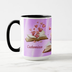 Caneca Livro De Corações Rosa