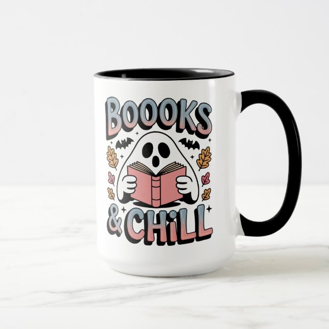 Caneca Livro de Leitura do Fantasma Fantasma (Direita)