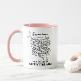 Caneca Livros de flores silvestres bonitas STFUATTDLAGG