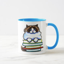Caneca Livros de Gatinho Smart Ragdoll