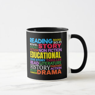 Caneca Livros de Leitura de Amor - Arte de Palavras Genér