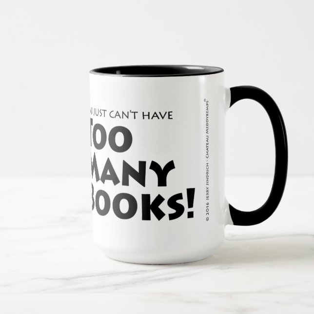 Caneca Livros demais (Direita)