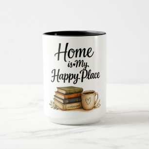 Caneca Livros e Café - Livro Antigo