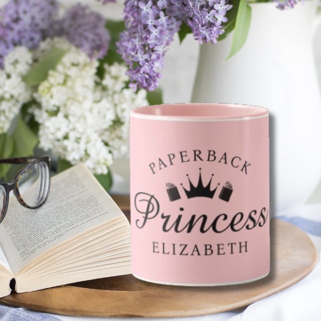 Caneca Livros e Leitura de Paperback Princesa Amantes de  (Criador carregado)