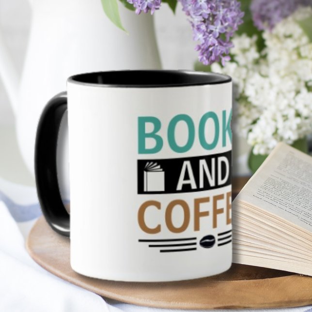 Caneca Livros e Sobremesas de café (Criador carregado)