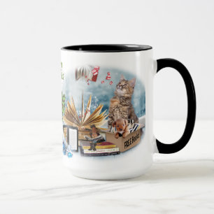 Caneca Livros gratuitos para o Natal