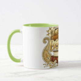 Caneca Livros Leitores Escritores Bibliófilos Tom de Ouro
