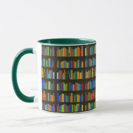 Caneca Livros Prateleiras de Design de café Mug