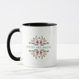 Caneca Livros são Floral Mágico